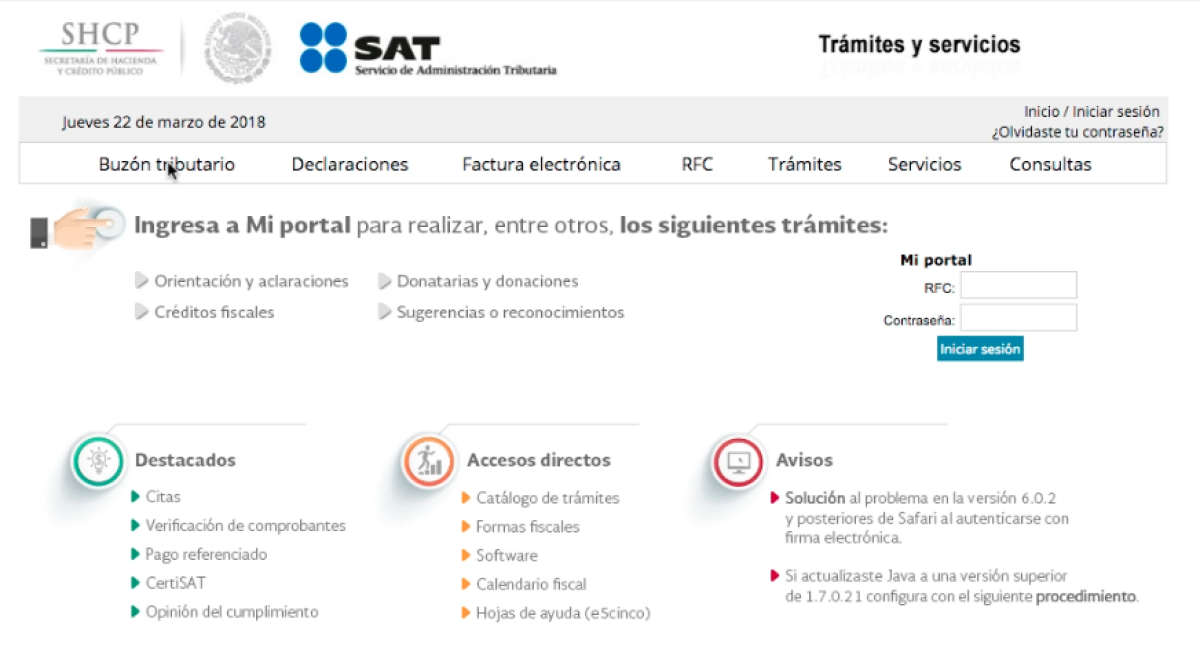 Sat tramites discount buzon tributario